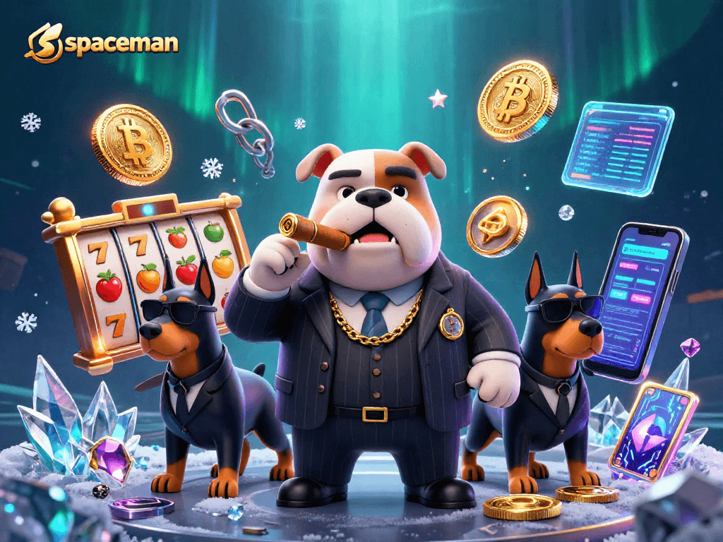Spaceman symbolizing jackpot excitement with vibrant slot reels and neon coins.