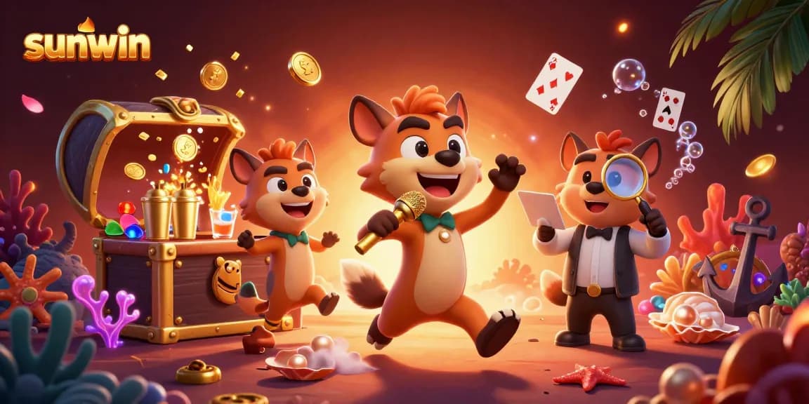 Experience sunwin entertainment with hyenas in a vibrant casino club, mixing drinks and telling jokes.