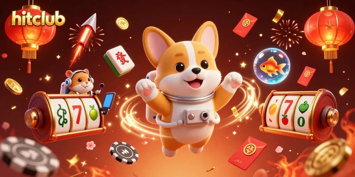 Experience thrilling gaming action with hitclub in a vibrant space casino scene filled with dynamic elements, colors, and characters.