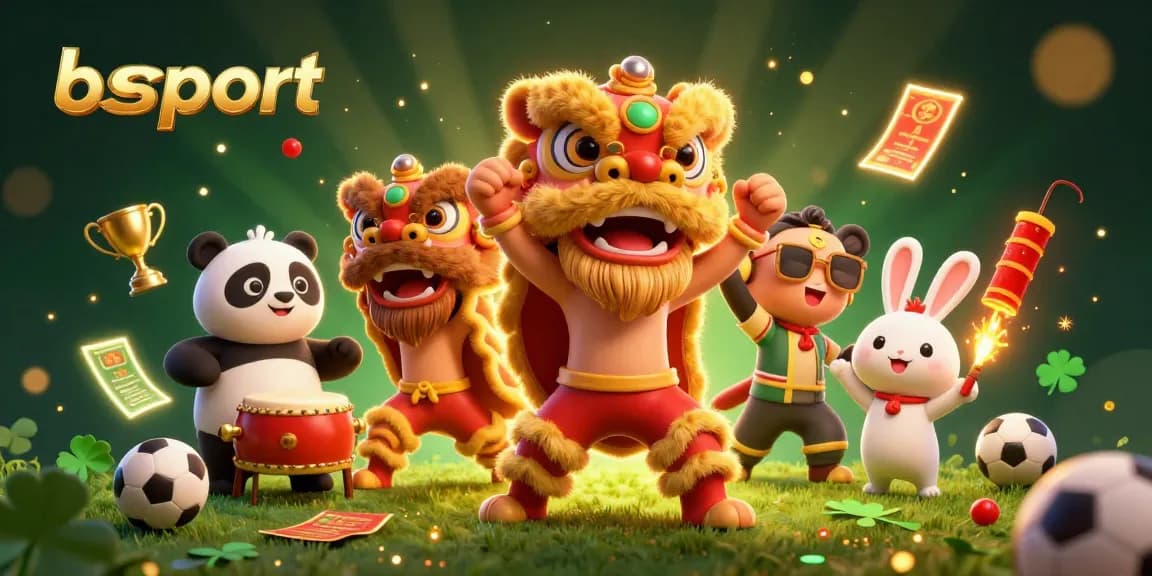 bsport sports betting victory celebration with dynamic characters and vibrant elements in 3D