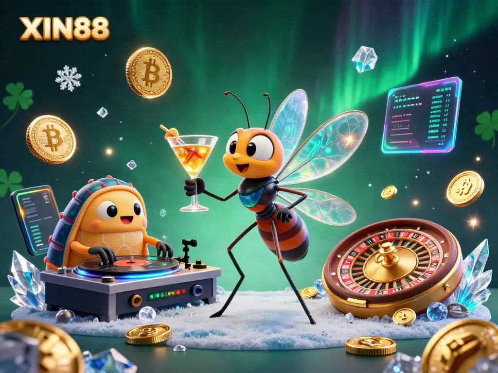 XIN88 invites players to enjoy vibrant casino thrills with a lively mascot and spinning roulette.