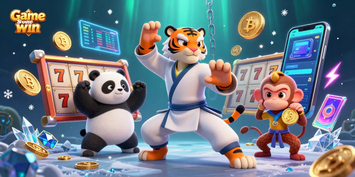 Play the exciting Game Sun win in a vibrant illustrated casino scene with colorful characters.