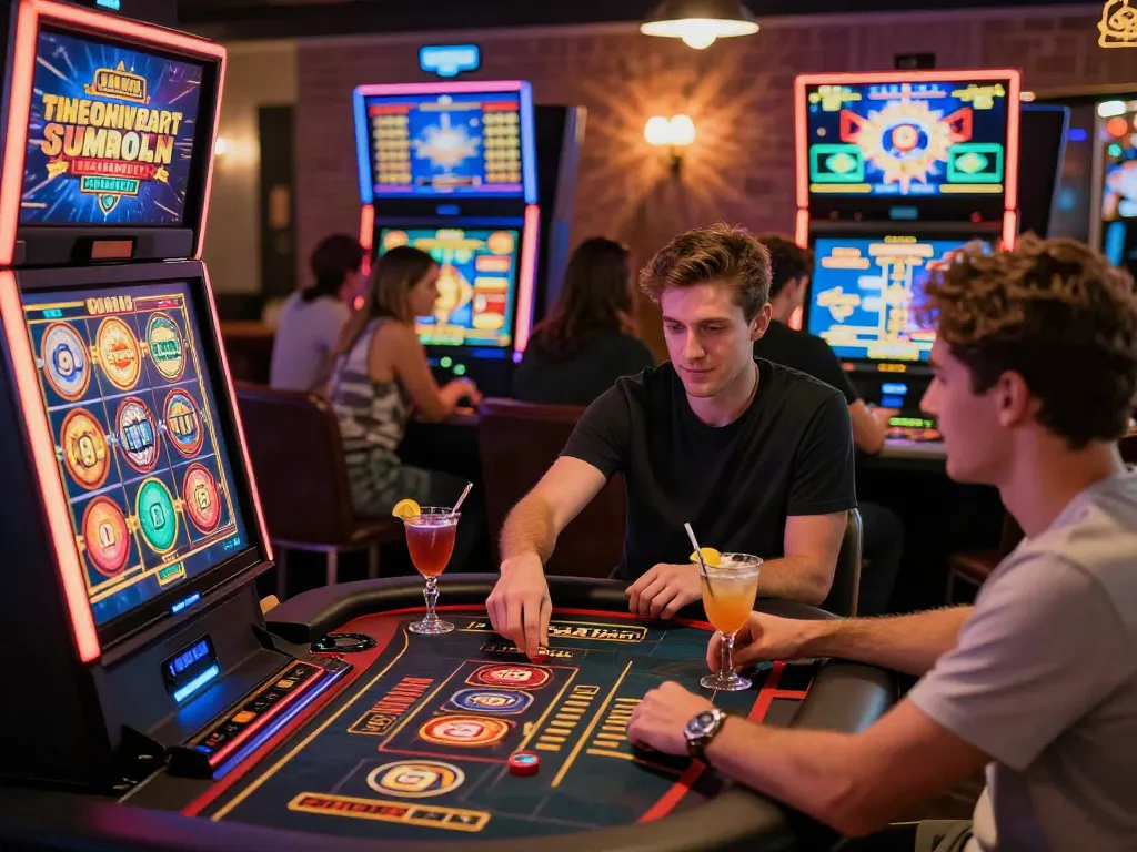 Exciting gaming experience at uk casinos with players enjoying slots and live dealer games in a vibrant setting.