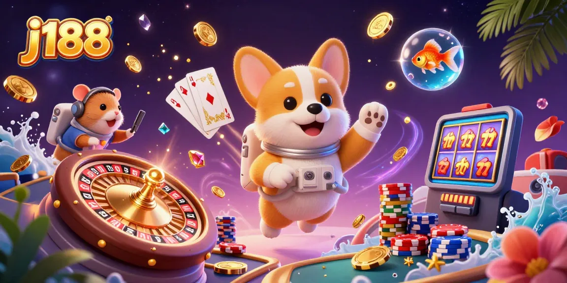 Experience thrilling gameplay with j188 in a vibrant casino scene featuring exciting characters and dynamic elements.
