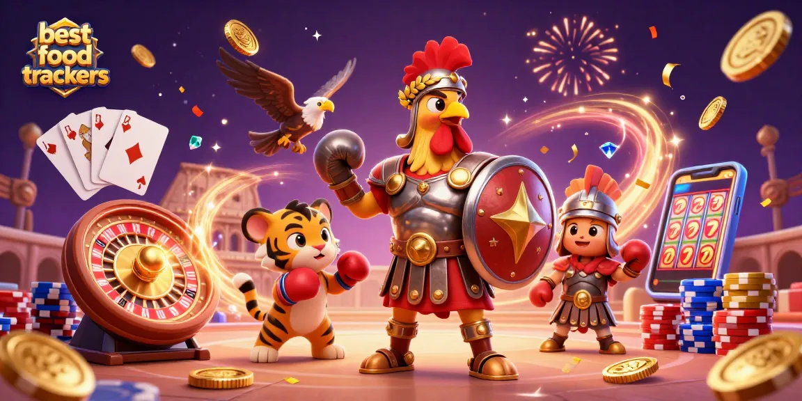 Experience thrilling gameplay with the best food trackers featured in a vibrant casino scene.