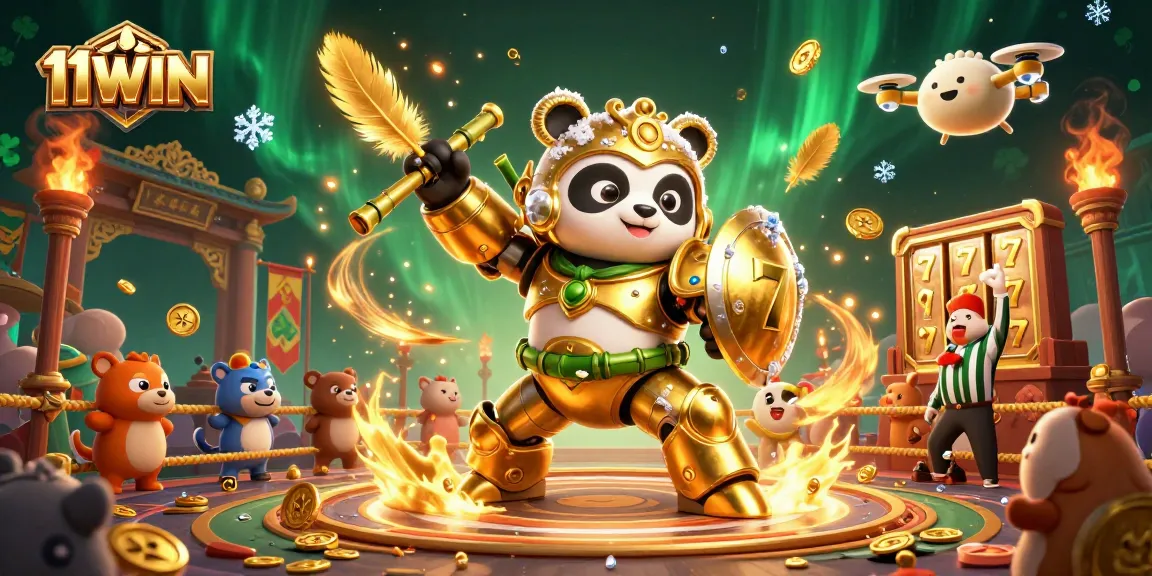 Experience thrilling action with the 11WIN golden panda in an exhilarating casino battle arena.