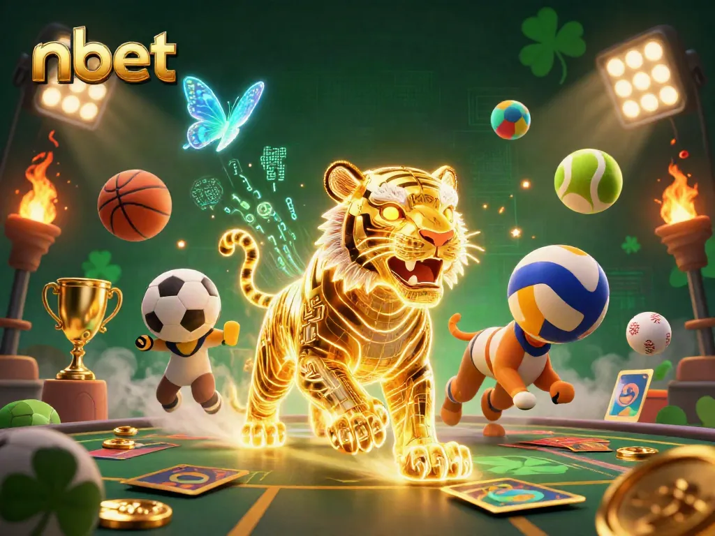 Experience thrilling sports betting at nbet with vibrant elements from a digital casino landscape.