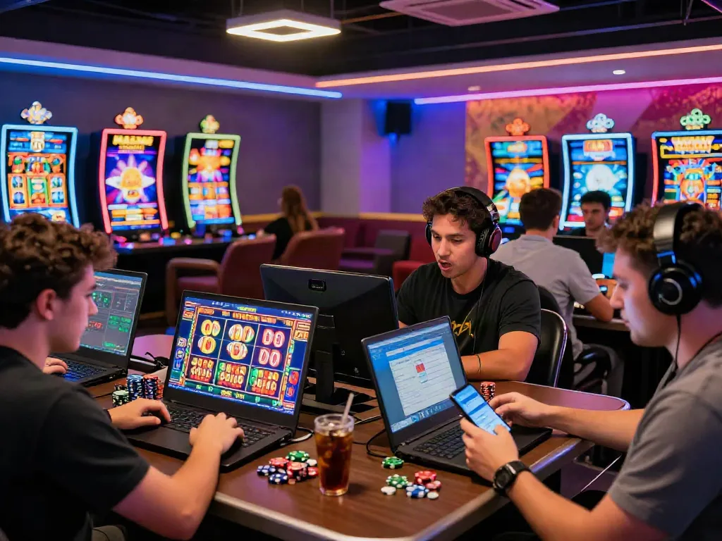 Players enjoying paypal casinos not on gamstop with vibrant slot games and exciting atmosphere in 2026