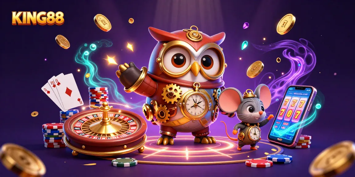 Experience the thrill of gaming at KING88 with dynamic casino action and vibrant elements.